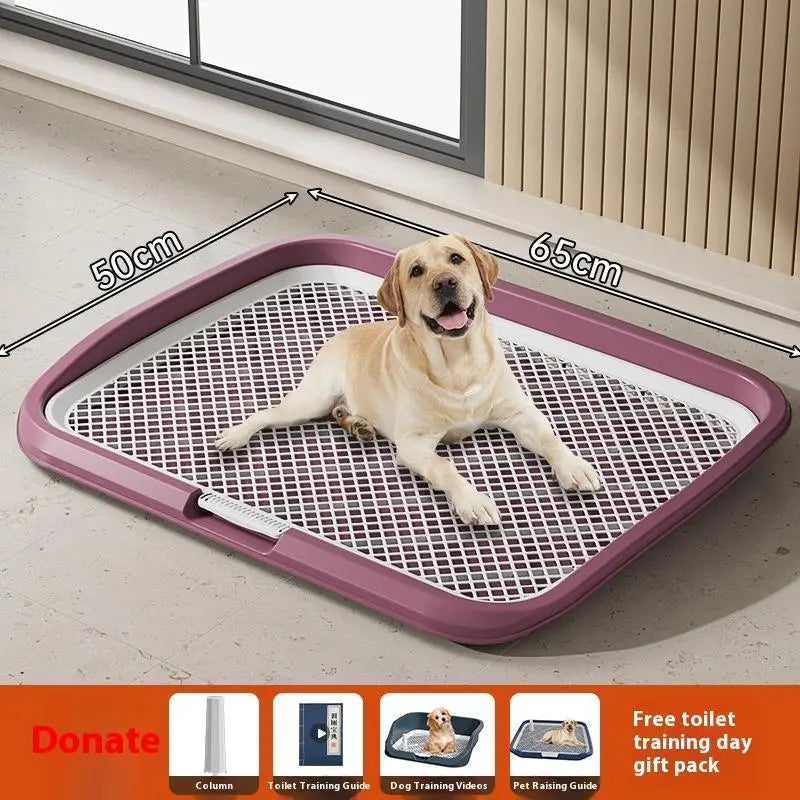 Dog Potty Training Toilet, Plastic Dog Pee Pad Holder with Removable Net, Reusable Dog Potty Trainer Dog Toilet Tray for Pets Up
