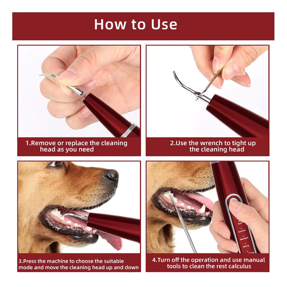 Ultimate Dog Tooth Brushing Kit - Waterproof Electric Cleaner for Plaque & Tartar Removal