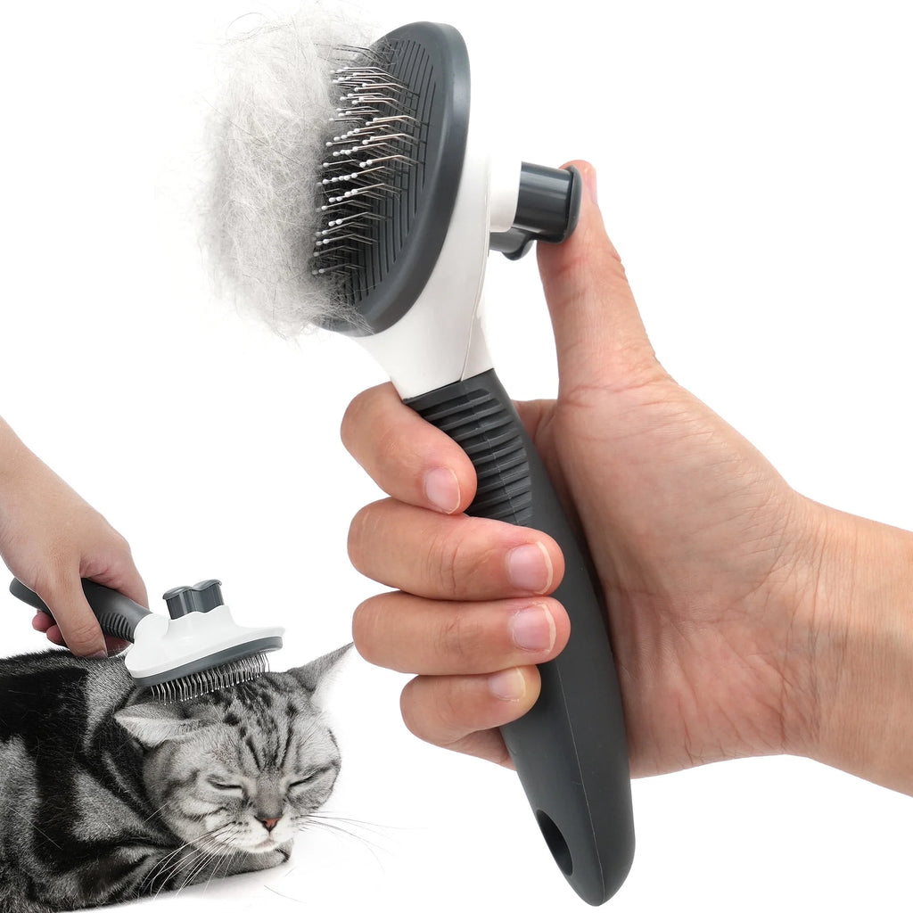 Cat Brush for Shedding, Self Cleaning Slicker Brush for Dogs Bunny Puppy Grooming