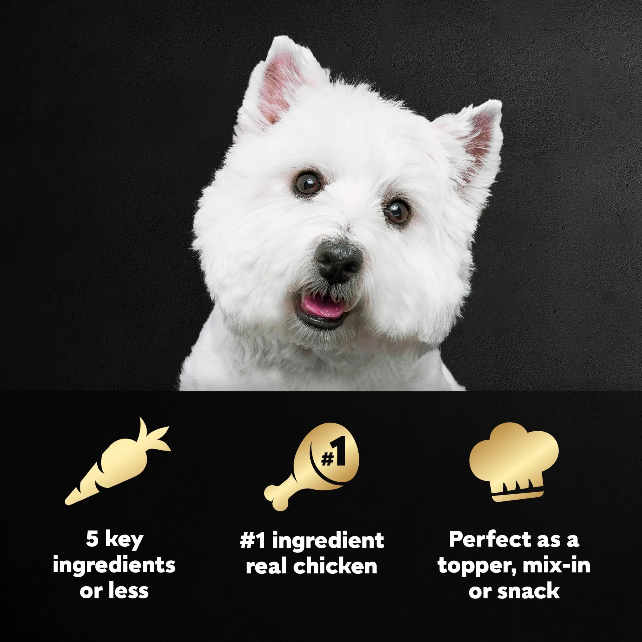 Simply Crafted Chicken and Vegetables Variety Pack Wet Dog Food Toppers, 1.3 Oz Tubs (8 Ct)