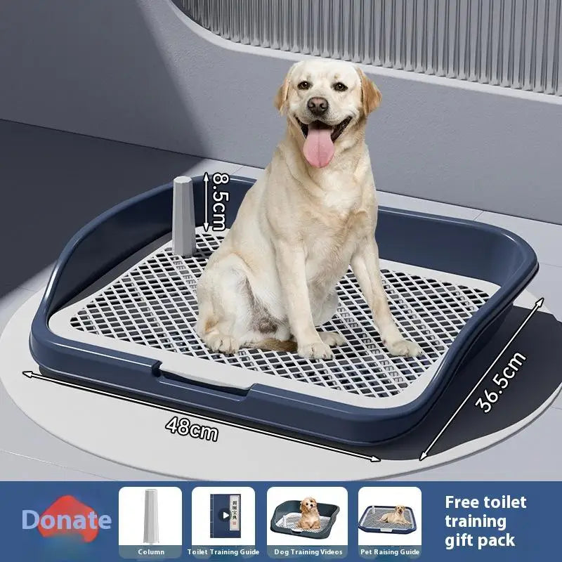 Dog Potty Training Toilet, Plastic Dog Pee Pad Holder with Removable Net, Reusable Dog Potty Trainer Dog Toilet Tray for Pets Up