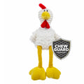 Tall Toes Plush Squeaky Chicken Dog Toy with Chew Guard Technology, White, Large
