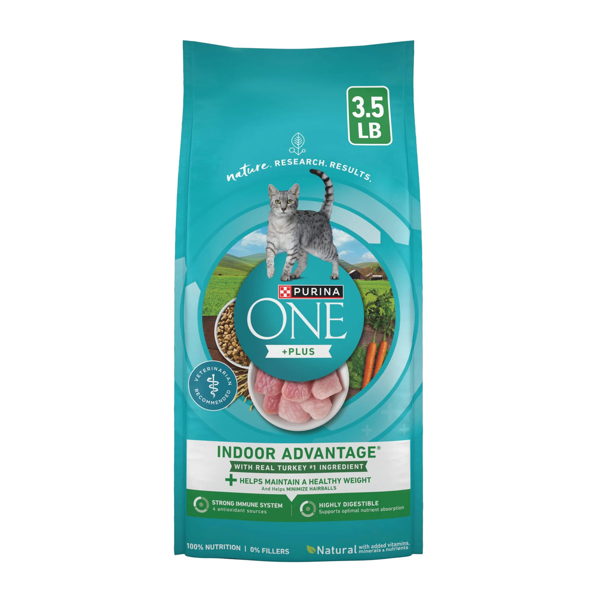 Plus, Indoor Advantage, Dry Cat Food, Turkey, 3.5 Lb Bag