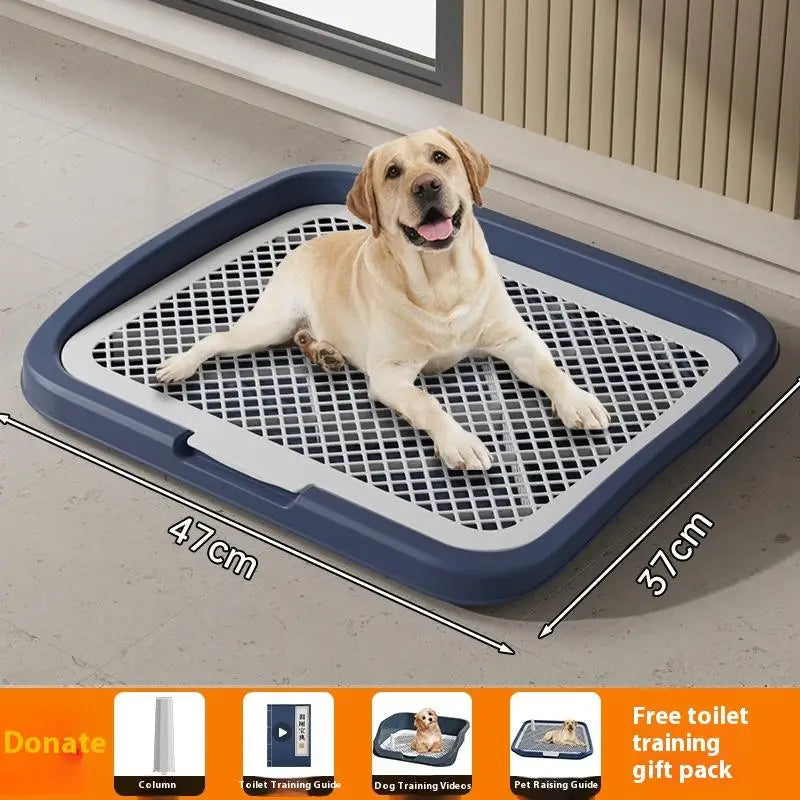 Dog Potty Training Toilet, Plastic Dog Pee Pad Holder with Removable Net, Reusable Dog Potty Trainer Dog Toilet Tray for Pets Up