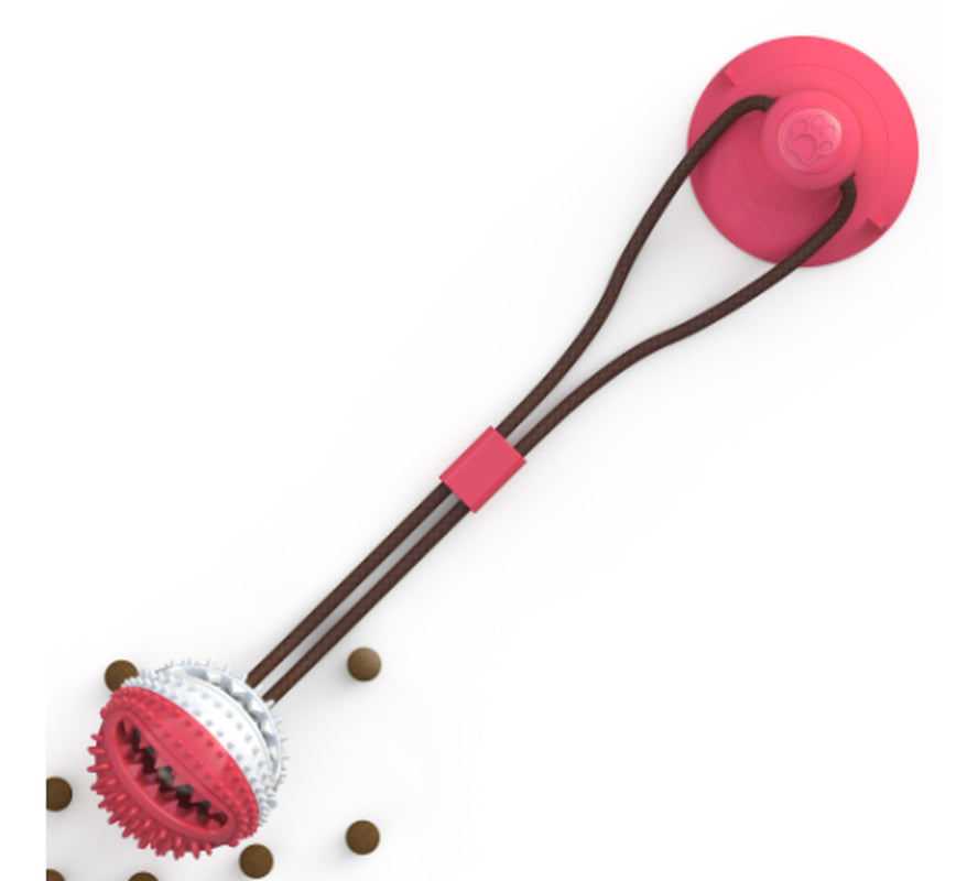 Dog Toys Silicon Suction Cup Tug Interactive Dog Ball Toy for Pet Chew Bite Tooth Cleaning Toothbrush Feeding Pet Supplies