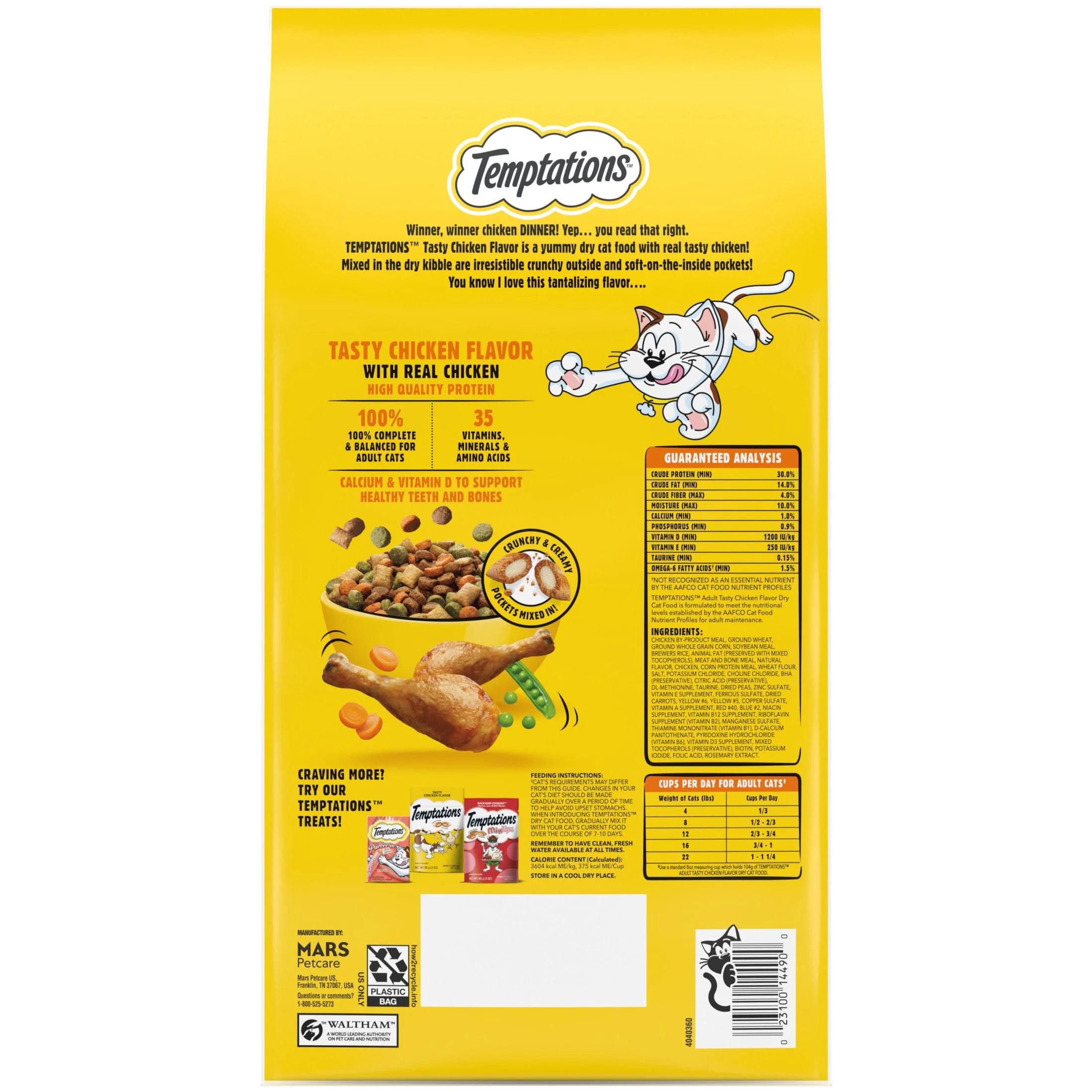 Tasty Chicken Flavor Dry Cat Food, 3.15 Lb Bag