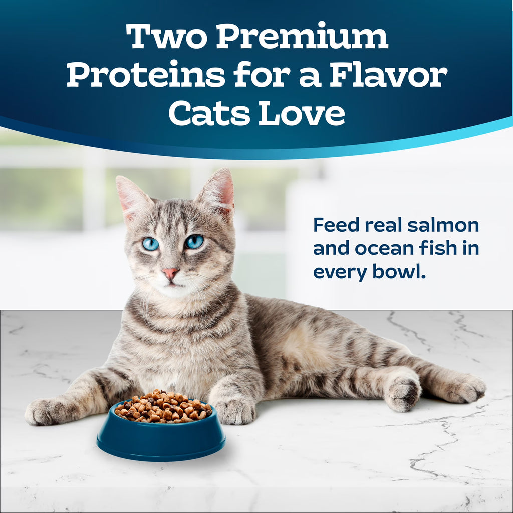 Tastefuls Adult Cat Dry Food, Multi-Protein Salmon & Ocean Fish Recipe, 5-Lb. Bag