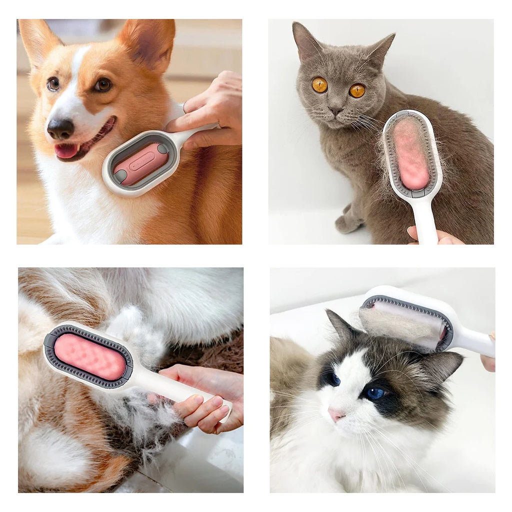 New 4 in 1 Pet Beauty Massage Brush Cat Hair Remover Shedding Multi-Functional Self Cleaning Dog Hair Grooming Comb