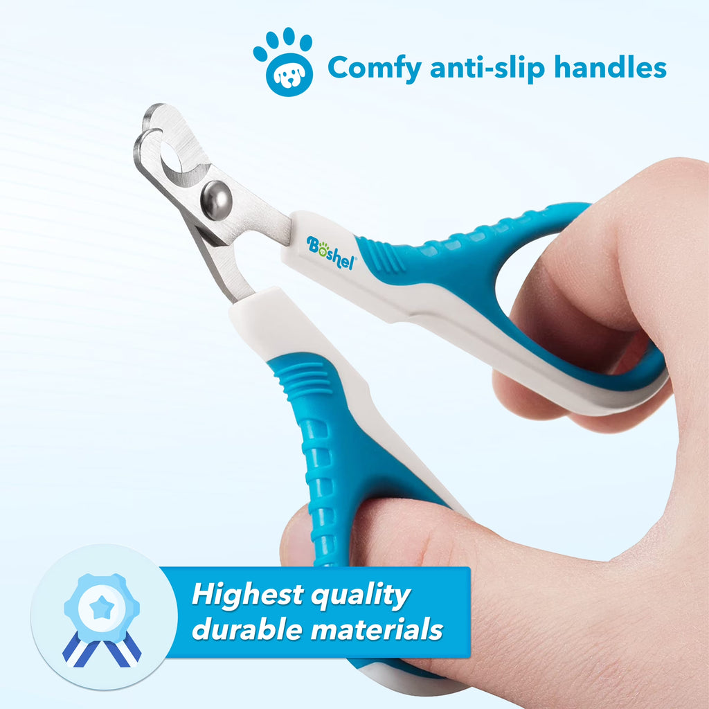 Ergonomic Comfortable Cat Nail Clippers - Stainless Steel Angled Blade Pet Grooming Scissors