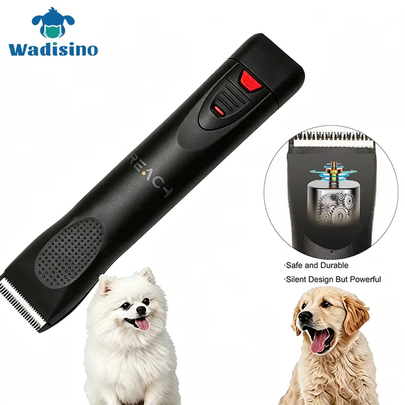 Whisper-Quiet Stainless Steel Pet Hair Clippers for Dogs - Professional Battery-Powered Grooming Solution