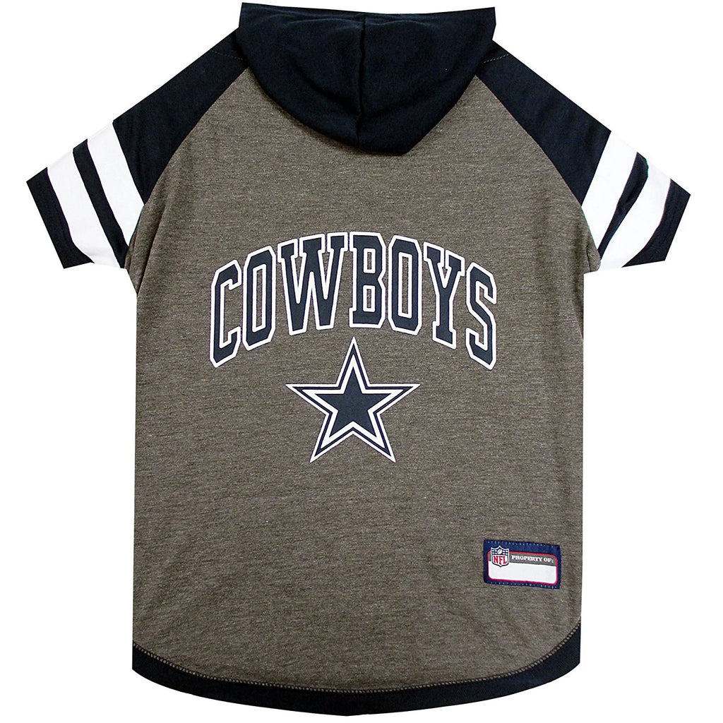 NFL Dallas Cowboys NFL Hoodie Tee Shirt for Dogs & Cats - COOL T-Shirt, 32 Teams - Large