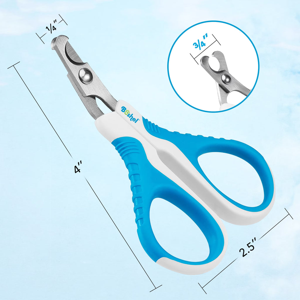 Ergonomic Comfortable Cat Nail Clippers - Stainless Steel Angled Blade Pet Grooming Scissors
