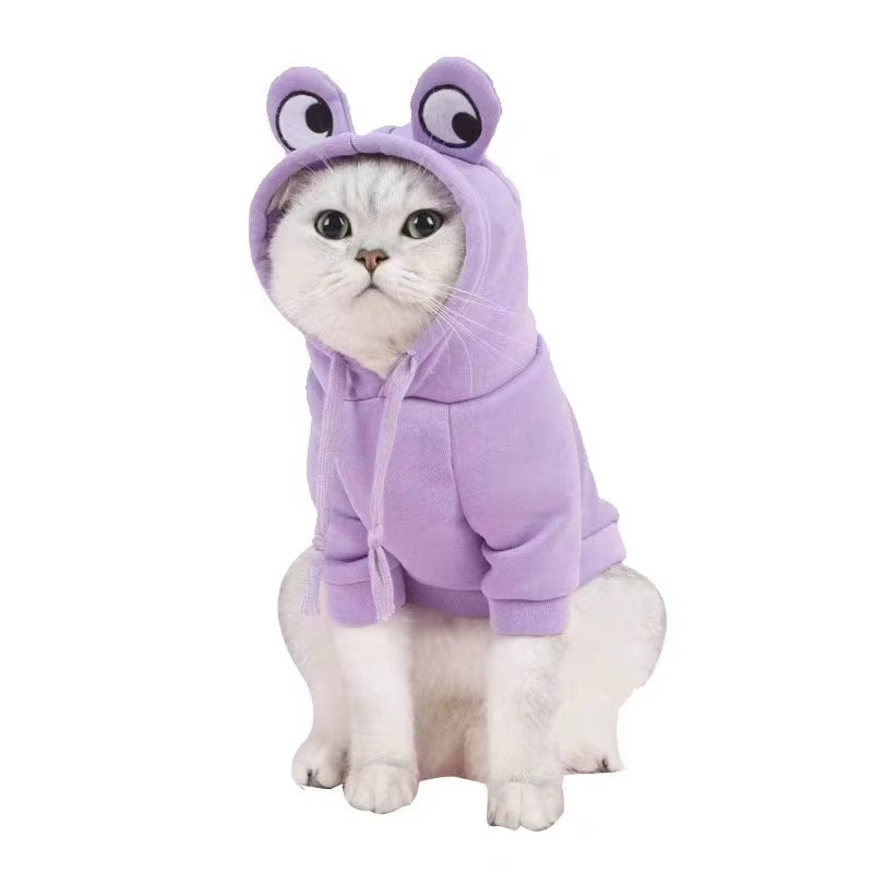 Customized Warm Pet Winter Clothes Cute Dog Cat Coat Hoodies Fleece Pet Dogs Costume Jacket for Small Animals