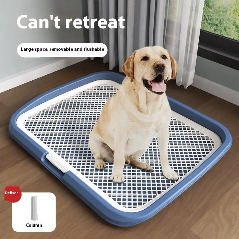 Dog Potty Training Toilet, Plastic Dog Pee Pad Holder with Removable Net, Reusable Dog Potty Trainer Dog Toilet Tray for Pets Up