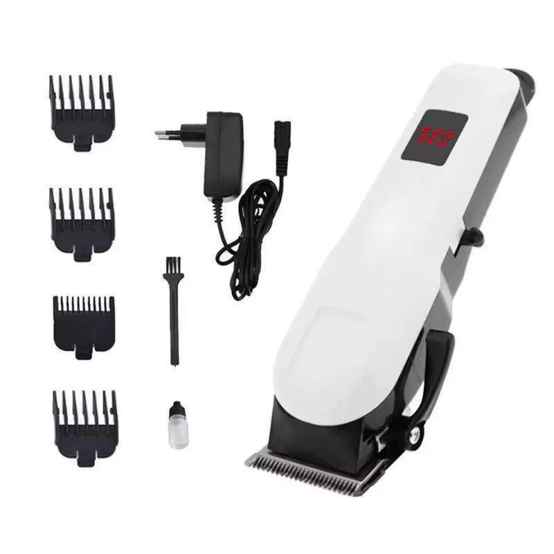 Rechargeable Low Noise Stainless Steel Dog Grooming Kit with LCD Display - Waterproof & Fast Charging for Small Breeds