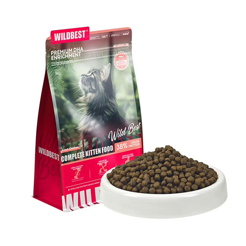 Grain-Free Dry Cat Food 1KG - High Protein, Complete & Balanced Nutrition with Immune Support