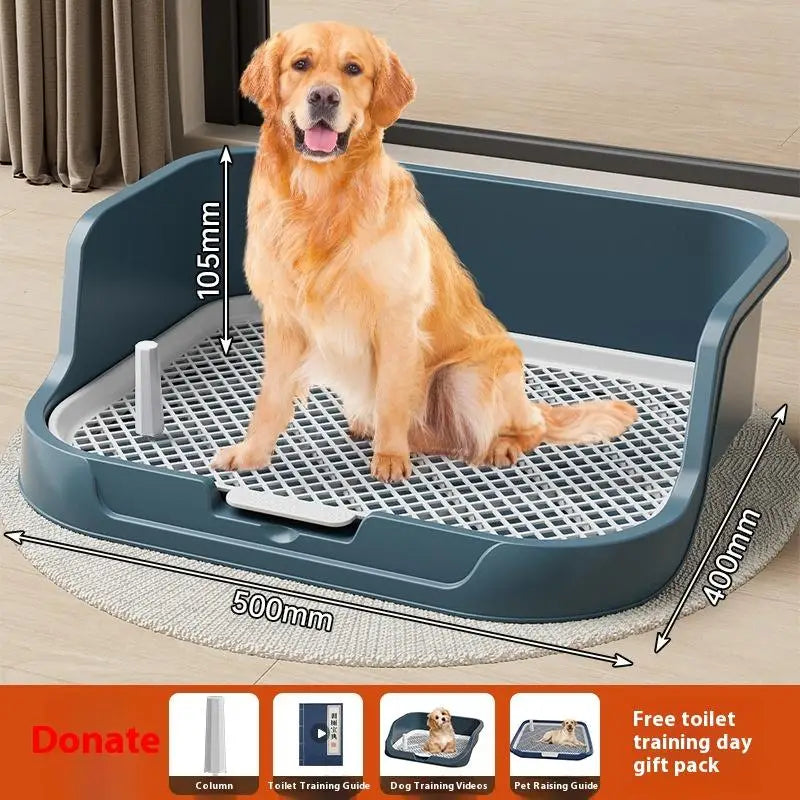 Dog Potty Training Toilet, Plastic Dog Pee Pad Holder with Removable Net, Reusable Dog Potty Trainer Dog Toilet Tray for Pets Up