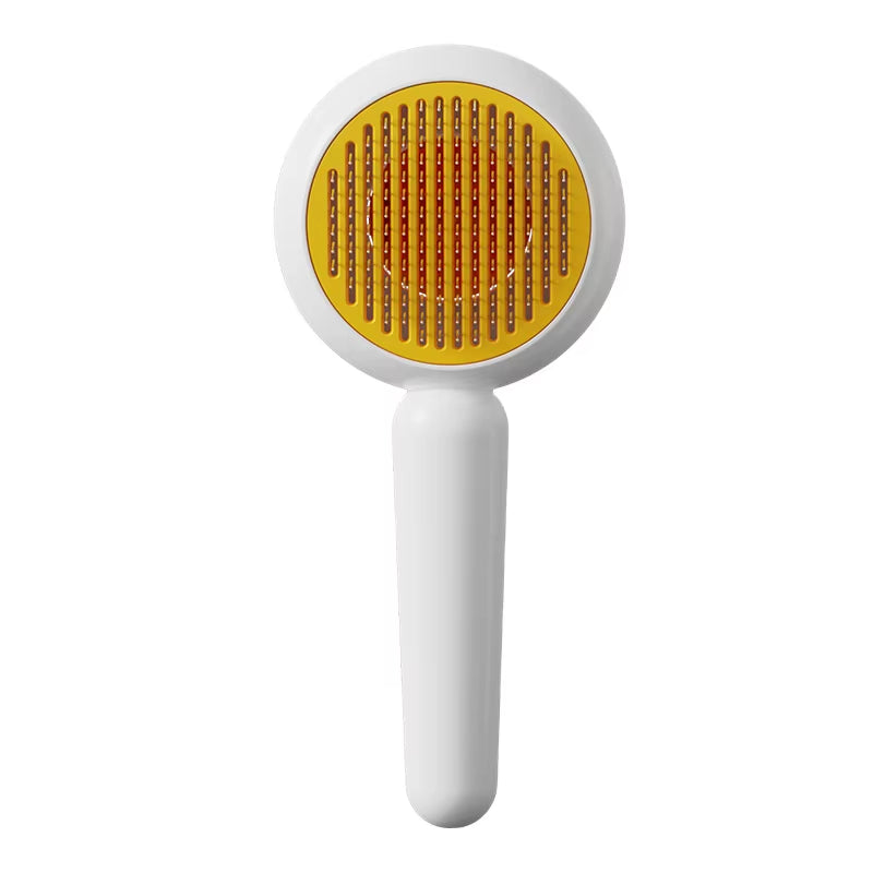 Self-Cleaning Stainless Steel Pet Comb - Hair Remover & Massager for Cats and Dogs