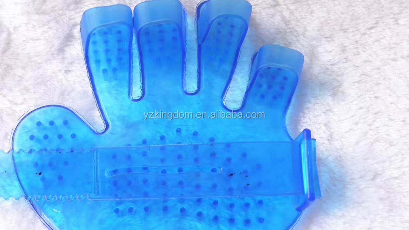 Ultimate Five Finger Grooming Comb for Dogs & Cats - Soft Material with Convenient Fasten Belt