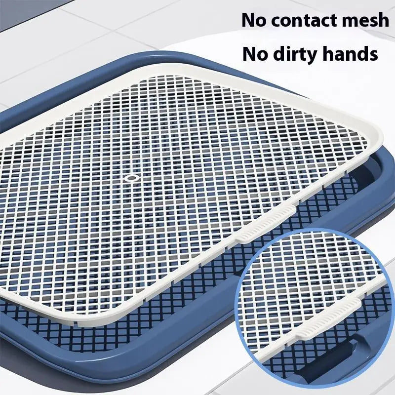 Dog Potty Training Toilet, Plastic Dog Pee Pad Holder with Removable Net, Reusable Dog Potty Trainer Dog Toilet Tray for Pets Up