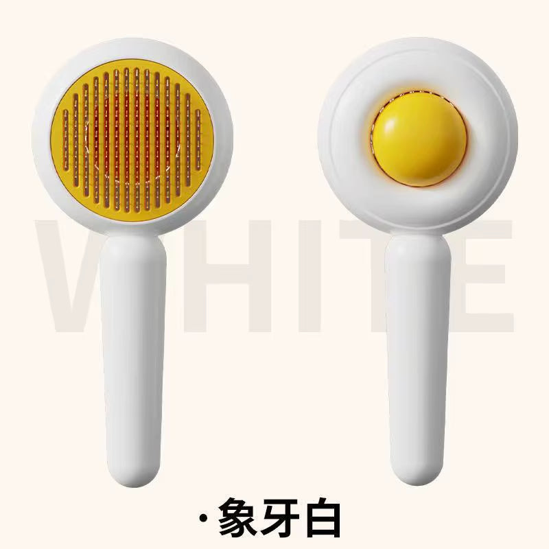 Self-Cleaning Stainless Steel Pet Comb - Hair Remover & Massager for Cats and Dogs