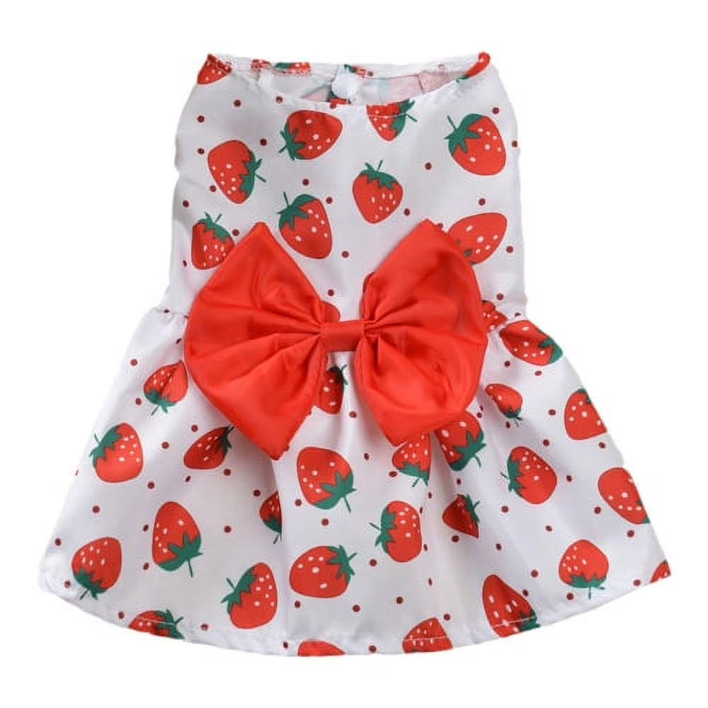 Pet Dress Sleeveless Soft Floral Print Small Dog Cat Clothing for XS-XL Puppy Kitten